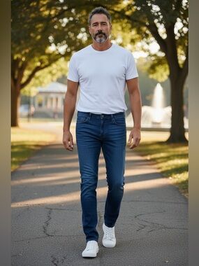 PAIGE Lennox Men's Slim Fit Dark Wash Denim Jeans Size 38